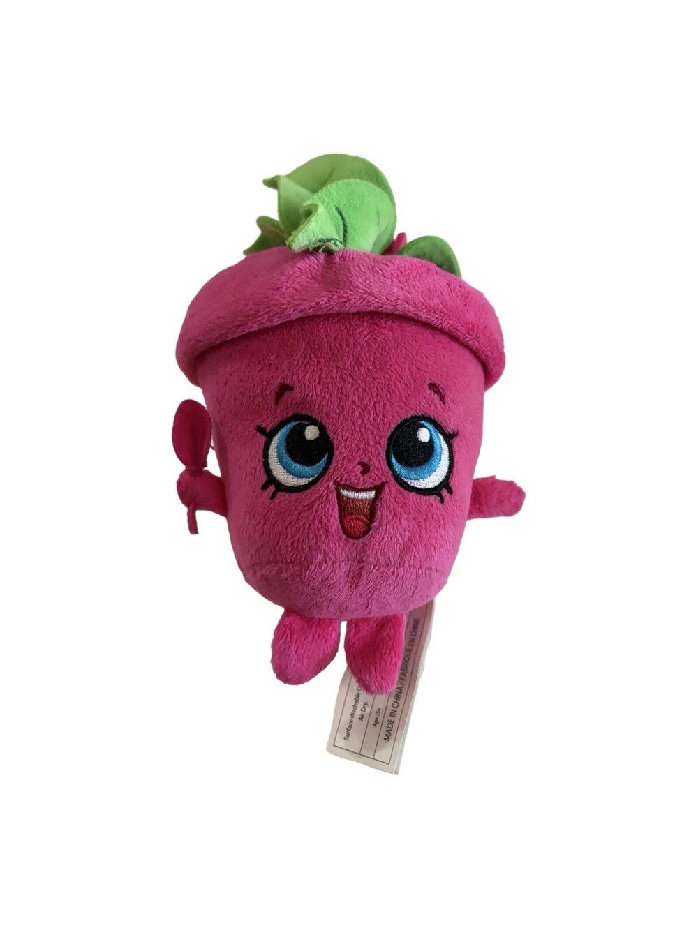 Shopkins Peta Plant Bean Plush 6" Stuffed Toy Pink Flowerpot Plant
